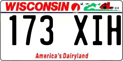 WI license plate 173XIH