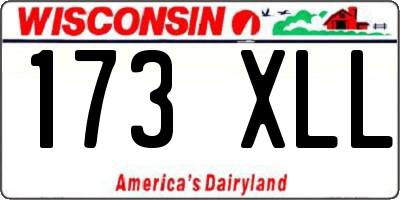 WI license plate 173XLL