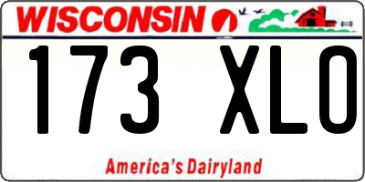 WI license plate 173XLO