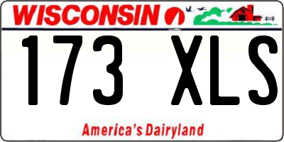 WI license plate 173XLS