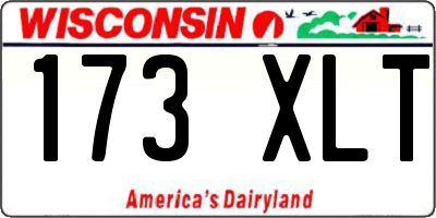 WI license plate 173XLT