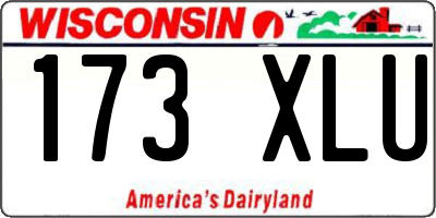 WI license plate 173XLU