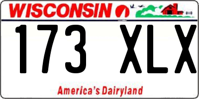 WI license plate 173XLX