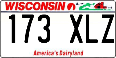 WI license plate 173XLZ