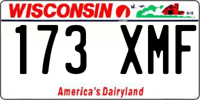 WI license plate 173XMF