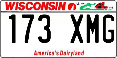 WI license plate 173XMG