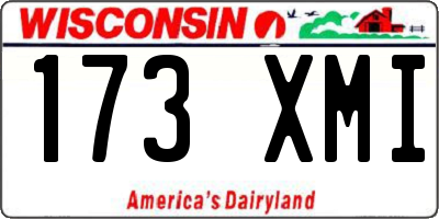 WI license plate 173XMI