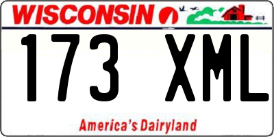 WI license plate 173XML