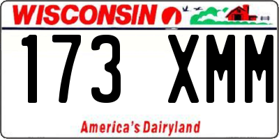 WI license plate 173XMM
