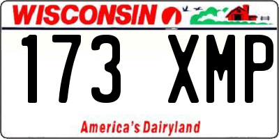 WI license plate 173XMP