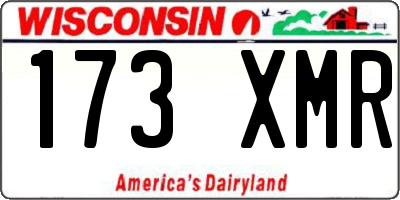 WI license plate 173XMR