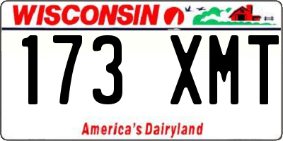 WI license plate 173XMT