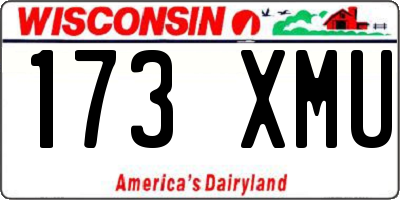 WI license plate 173XMU