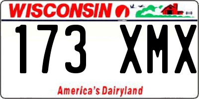 WI license plate 173XMX