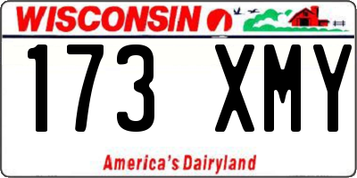 WI license plate 173XMY