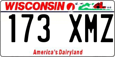 WI license plate 173XMZ