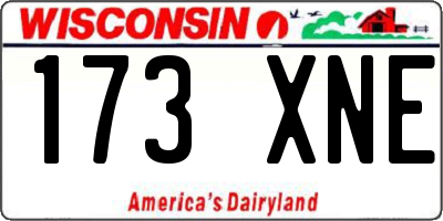 WI license plate 173XNE
