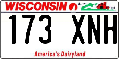 WI license plate 173XNH