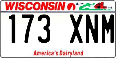 WI license plate 173XNM