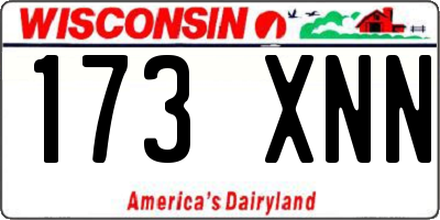 WI license plate 173XNN