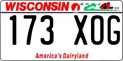 WI license plate 173XOG
