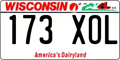 WI license plate 173XOL