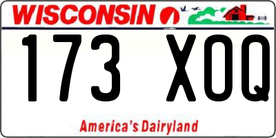 WI license plate 173XOQ