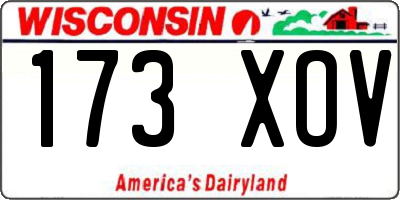WI license plate 173XOV