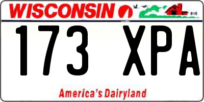 WI license plate 173XPA