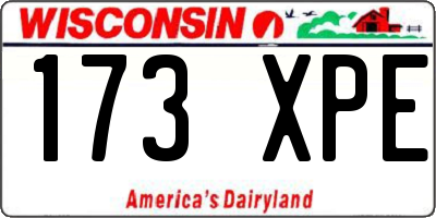 WI license plate 173XPE