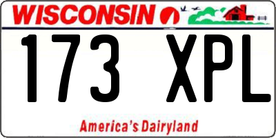 WI license plate 173XPL