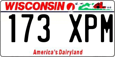 WI license plate 173XPM