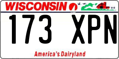 WI license plate 173XPN