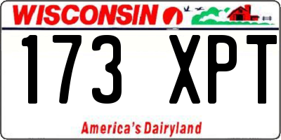 WI license plate 173XPT