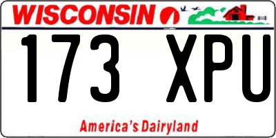 WI license plate 173XPU