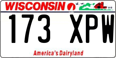 WI license plate 173XPW