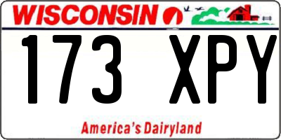 WI license plate 173XPY