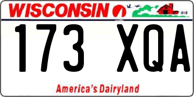 WI license plate 173XQA