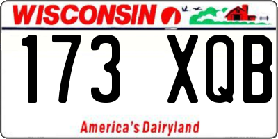 WI license plate 173XQB