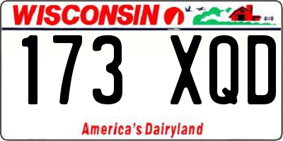 WI license plate 173XQD