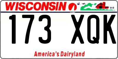 WI license plate 173XQK