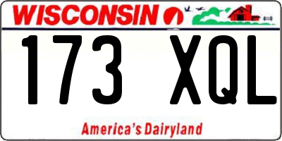 WI license plate 173XQL