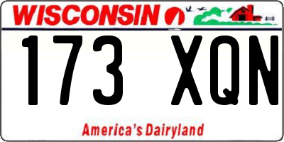 WI license plate 173XQN
