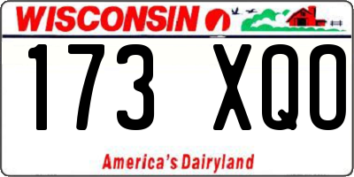 WI license plate 173XQO