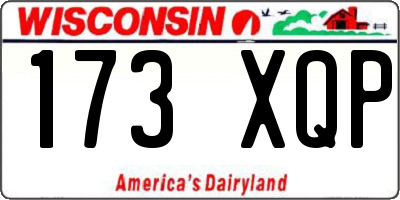 WI license plate 173XQP