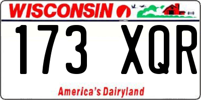 WI license plate 173XQR