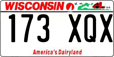 WI license plate 173XQX