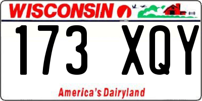 WI license plate 173XQY