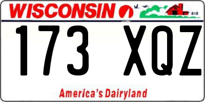 WI license plate 173XQZ