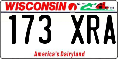 WI license plate 173XRA